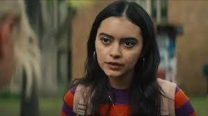 Zara Long Sleeve Crop Knit Top worn by Justine (Maia Jae Bastidas) as seen  in Gen V (S01E03)