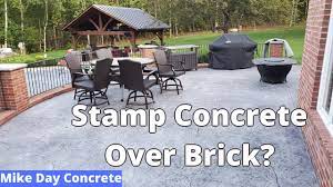 I bought some tree fertilizer spikes for a couple of trees around my condo, but their driplines extend over areas like my back patio and front sidewalk/stairs. Stamped Concrete Patio Over Existing Brick Patio Youtube