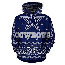 Unisex Polyester Blend Pullover Hoodie Featuring A Distinct Bandana Dallas Cowboys Print Dallas Cowboys Shoes Dallas Cowboys Outfits Dallas Cowboys Wallpaper