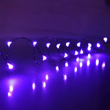 10 Ft Purple Led Multi Function Micro String Lights Battery Operated