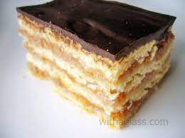 Zserbo Szelet Gerbeaud Slice My Grandma Made These All The Time When I Was Growing Up I Miss Them Zserbo Recipe Austrian Recipes Cooking Light Recipes