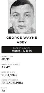 Remembering the service and sacrifice of GEORGE WAYNE ABEY of PHILADELPHIA  PA who never made it back home from the Vietnam War! 🇺🇸 🫡  #rememberwhenPAOH