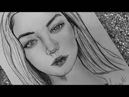 تعلم كيف ترسم الوجة كامل مع التظليل رسم الانف والفم والعيون youtube female sketch art female