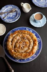 · crisp sheets of phyllo dough surround tender slices of apple in this clever play on strudel. Apple Phyllo Pie With Pecans And Maple Drizzle And Dip