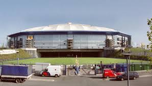 A total of 14,000 parking spaces are available around the ground. Veltins Arena Gelsenkirchen 2001 Structurae