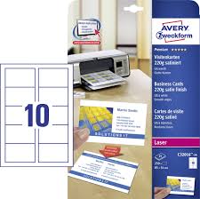 Keep track of where you're going with avery clean edge business cards (8871). Avery Zweckform C32016 25 Printable Business Cards Smooth Edge 85 X 54 Mm White 250 Pc S Paper Size A4 Conrad Com