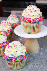 Funfetti Cupcake Recipe With Homemade Buttercream Frosting Recipe In 2020 Funfetti Cupcake Recipe Cupcake Recipes Desserts