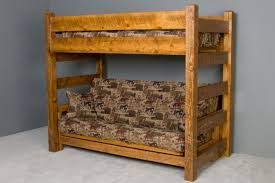 Shop for affordable twin over full bunk beds with under bed trundle and drawers. Barnwood Twin Over Futon Bunk Bed Bwsb Northwoods Barnwood Furniture The Log Furniture Store