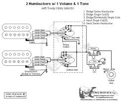 Guitar wiring diagrams 1 pickup 1 volume 1 tone best set up for 1 single coil 1 vol and 1 tone google. 2 Humbuckers 5 Way Rotary Switch 1 Volume 1 Tone 00