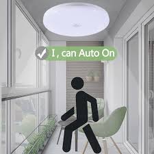 2020 popular 1 trends in lights & lighting, home improvement, consumer electronics, security & protection with led ceiling lamp sensor motion and 1. Pir Motion Sensor Led Ceiling Light 12w Modern Ufo Ceiling Lamp Surface Mount Lighting Fixture For Living Bathroom Shopee Malaysia