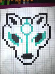 Dès que l'image est correctement reconstituée, une nouvelle image à reproduire. Mystic Wolf Pixelart Dessin Pixel Pixel Art Image Pixel Art