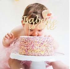 From the book extreme cakeovers: First Birthday Cake Topper Personalised With Name And Age