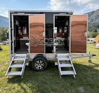 Black Luxury Portable Restroom Trailer | Premium 2 Station ...