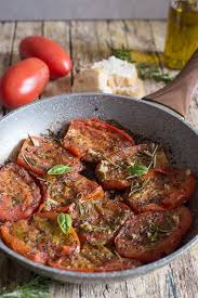 When your tomatoes have a slight char, take them out of your oven. Italian Pan Fried Tomatoes Ripe Tomatoes Fried With The Perfect Spices