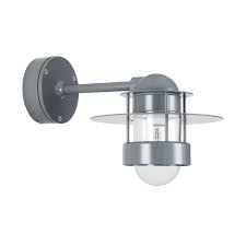 Galvanized in zinc, the wall light offers Louis Poulsen Albertslund Outdoor Wall Lamp Ambientedirect