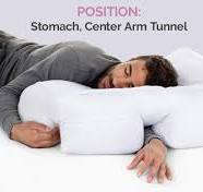 Wedge pillow with arm hole top