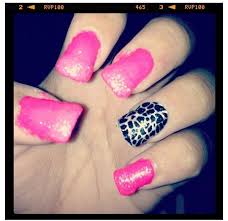 A four coloured acrylic, finished with konad stamping and rhinestones. Pink Sparkle Pattern Acrylic Nails Samantha J S Omgitssammx3 Photo Beautylish