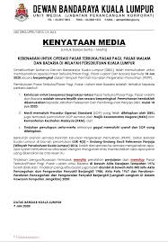 Jabatan baharu ini dinamakan jabatan perancangan bandaraya (jprb). Dbkl Benar Operasi Pasar Terbuka Pasar Jabatan Penerangan Wpkl Facebook