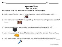 To convert from feet to inches, multiply your figure by 12 (or divide by 0.083333333333333). Converting Measurements Inches And Feet By Savvy Special Ed Tpt