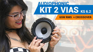 kit 2 vias audiophonic alto falantes ks 6 2 65w rms e crossover canal clicksound youtube