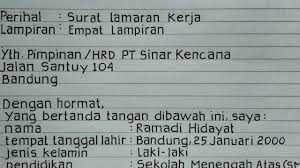 Check spelling or type a new query. Contoh Surat Lamaran Kerja Tulis Tangan Youtube