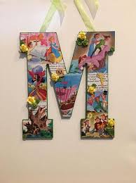 Custom Peter Pan Letter Disney Wooden Letter Custom Made Wooden Letters Decorated Wooden Letters Colour Paper Flowers