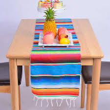 Mexican falsa classic blanket table runner 70 by 13. 14x84 Inch Mexican Serape Table Runner Cloth Cover For Mexican Tablecloth Party Wedding Decoration Fringe Cotton Table Runner Tablecloths Aliexpress