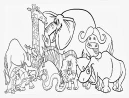 Desenho De Animais Do Zoologico Reunidos Para Colorir Tudodesenhos