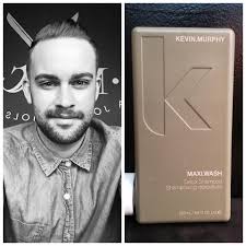 Congrats to JACOB HARMON for being our new ⭐️Employee of the Month⭐️ His  favorite product pick is: KM MAXI.WASH! "I chose Maxi.Wash because I think  it's important to cleanse the hair and