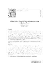 Breve tractado de grimalte y gradissa. Final Cerrado Final Abierto En Grimalte Y Gradissa De Juan De Flores