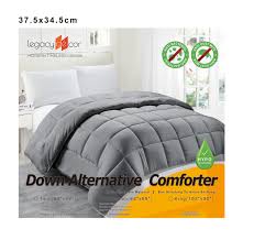 Sleep easy with down and down alternative comforters. Down Alternative Hypoallergenic Comforter Grey Color Legacy Decor