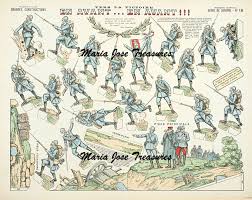 Vintage D Epinal Pellerin French Soldiers Charging Paper Etsy Soldier Paper Models Paper House Template