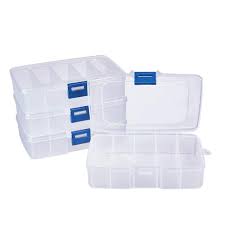 Pandahall Elite 4 Pack 5 Grids Jewelry Dividers Box Organizer Clear Plastic Bead Case Storage Containe Craft Storage Sewing Supplies Storage Storage Containers