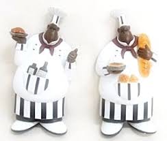 table art african american fat chef