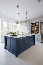 Blue Painted Kitchen Tom Howley Blue Kitchen Island Kitchen Marble Blue Kitchen Cabinets