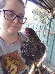 My black Langshang “Whitney”. She has personality plus, like the singer  did, but her version of “I will always love you” is not very easily  understood! haha. We love to name our