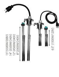 Premium Stainless Immersion Heating Element Heating Element Home Brewing Beer Brewing Equipment