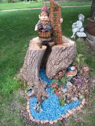 Tree Stump Gnome Garden Fairy Garden Gnomes Miniature Fairy Gardens Fairy Garden Diy