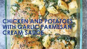 Damn Delicious Chicken And Potatoes With Garlic Parmesan Cream Sauce Crisp Facebook