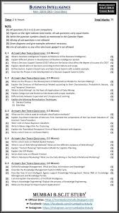 Business Intelligence May 2019 Choice Based Question Paper Question Paper Business Intelligence This Or That Questions