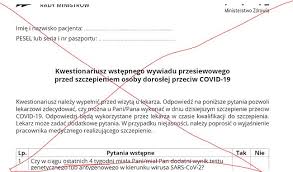 Korzystanie z kwestionariusza do zbierania wywiadu przesiewowego przed każdym szczepieniem umożliwia osiągnięcie kilku celów: Nowy Kwestionariusz Kwalifikujacy Na Szczepienie Przeciw Covid 19 Sa Pytania Odnosnie Zakrzepicy Wp Abczdrowie