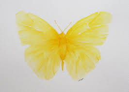 Yellow Butterfly Butterfly Watercolor Butterfly Painting Yellow Butterfly Tattoo