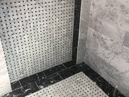 The mastic usually turns brown as it dries / cures. Color Grout For Carrara Basketweave Black Walls Marble