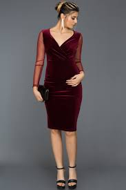 Bordo V Yaka Kadife Davet Elbisesi Ar36998 Elbise Modelleri Moda Stilleri Kadife