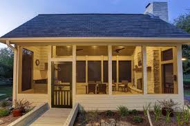 Since the patio stands on its own in your backyard, you can build it as large as you want so that it can accommodate more people. Screened In Porch Four Seasons Room Screened In Patio Freestanding Patio Cover Outdoor Fireplace Outdoo Outdoor Screen Room Screened In Patio Patio Design