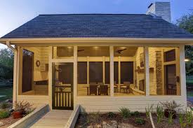 Since the patio stands on its own in your backyard, you can build it as large as you want so that it can accommodate more people. Screened In Porch Four Seasons Room Screened In Patio Freestanding Patio Cover Outdoor Fireplace Outdoo Outdoor Screen Room Screened In Patio Patio Design