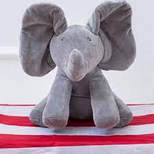 Peek A Boo Animated Elephant Stuffed Animal Plush Toy Play Music Elephant Doll Elephant Stuffed Animal Baby Plush Toys Animal Plush Toys