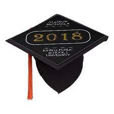 Gold Foil Look 2018 Graduate Grad Name School Graduation Cap Topper Graduation Graduate Caps Topper Cele Graduation Cap Topper College Gifts Graduation Cap