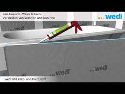 Receveurs et receveurs à carreler. Installation D Un Tablier Pour Baignoire A Carreler Wedi Youtube