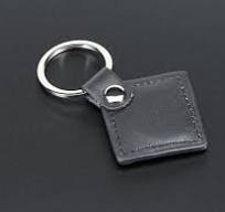 13.56MHz RFID/NFC Leather Keychain Fob - Classic 1K